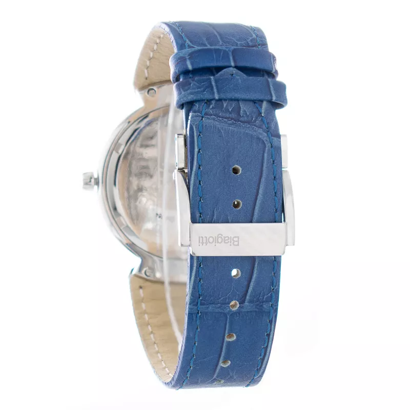 LAURA BIAGIOTTI Herrenuhr LB0033M-02 40mm Edelstahl Quarz Analog Schwarzes Zifferblatt Lederarmband