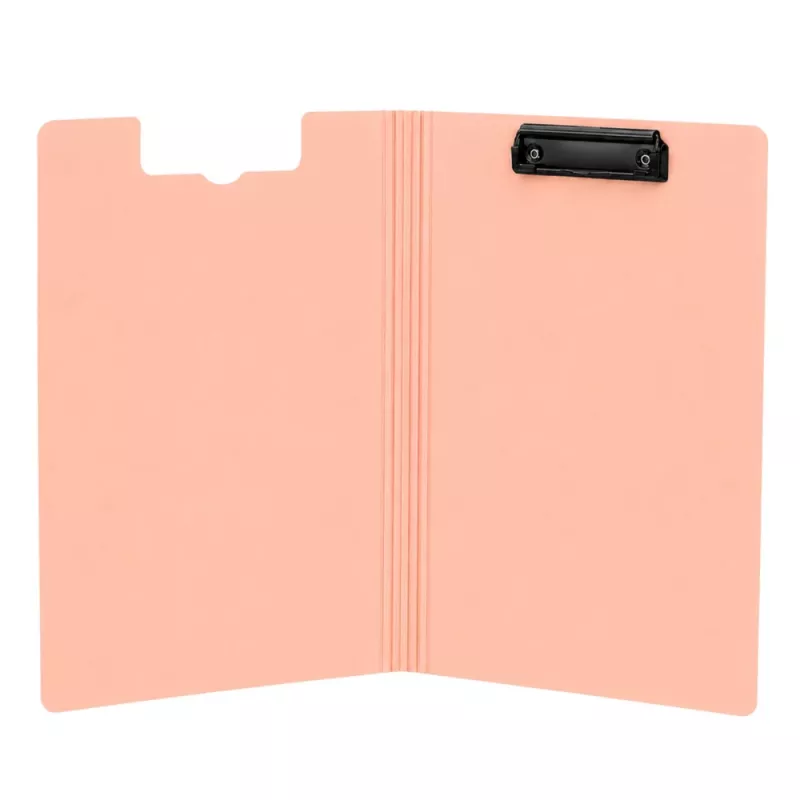 LEAN A4 Klemmbrett mit Abdeckung, Metallclip, rosa Kunststoff