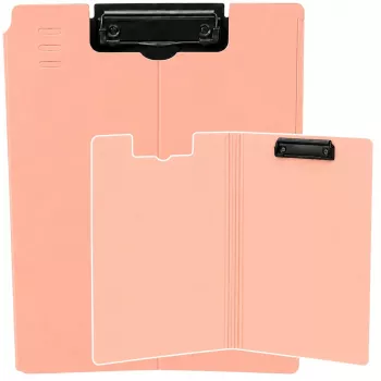 LEAN A4 Klemmbrett mit Abdeckung, Metallclip, rosa Kunststoff