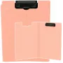 LEAN A4 Klemmbrett mit Abdeckung, Metallclip, rosa Kunststoff