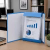 LEAN blauer A4-Ordner mit Gummiband, 4,5 cm Rücken, kaschierter Karton, 450 Blatt Fassungsvermögen