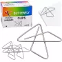 LEAN Butterfly Metall-Büroklammern für Dokumente, Büro, 24 mm, 100 Stück