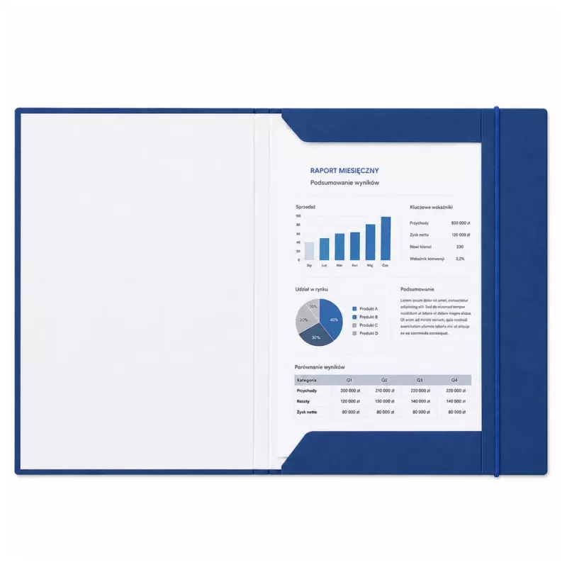 LEAN Kartonmappe mit Gummizug, lackiert, A4, 300 g/m², blau
