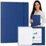LEAN Kartonmappe mit Gummizug, lackiert, A4, 300 g/m², blau