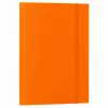 LEAN Kartonmappe mit Gummiband, lackiert, A4, 300 g/m², Orange