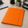 LEAN Kartonmappe mit Gummiband, lackiert, A4, 300 g/m², Orange