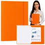 LEAN Kartonmappe mit Gummiband, lackiert, A4, 300 g/m², Orange