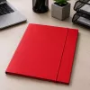 LEAN Kartonmappe mit Gummizug, lackiert, A4, 300 g/m², rot