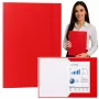 LEAN Kartonmappe mit Gummizug, lackiert, A4, 300 g/m², rot