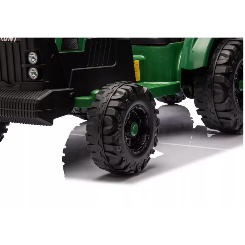 LEAN CARS 24V Batteriebetriebener Traktor mit Anhänger Dunkelgrün - CH9959B