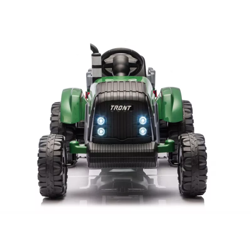 LEAN CARS 24V Batteriebetriebener Traktor mit Anhänger Dunkelgrün - CH9959B