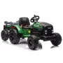 LEAN CARS 24V Batteriebetriebener Traktor mit Anhänger Dunkelgrün - CH9959B