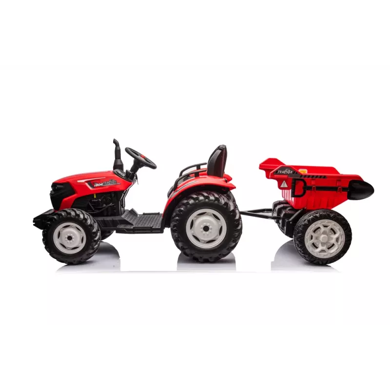 LEAN CARS 24V Batterie-Traktor HC-306 Rot mit Anhänger