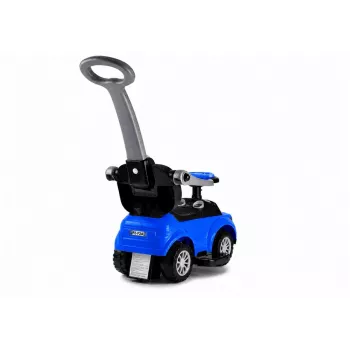 LEAN CARS 614W Kinder-Rutschauto mit Schiebegriff und Elternlenkstange - Blau
