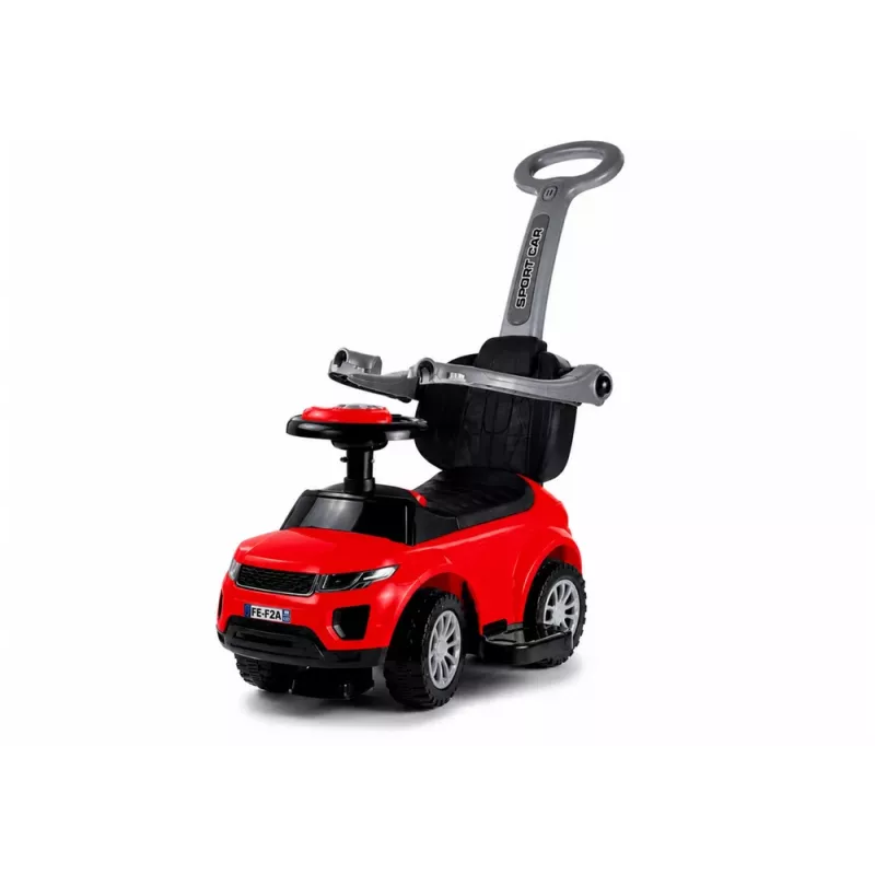 LEAN CARS 614W Kinder-Rutschauto mit Schiebegriff - Rot