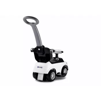 LEAN CARS 614W Toddlers Ride On Push Along with Parent Handle - Weiß
