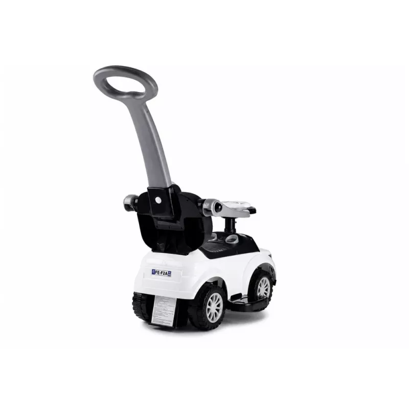 LEAN CARS 614W Toddlers Ride On Push Along with Parent Handle - Weiß