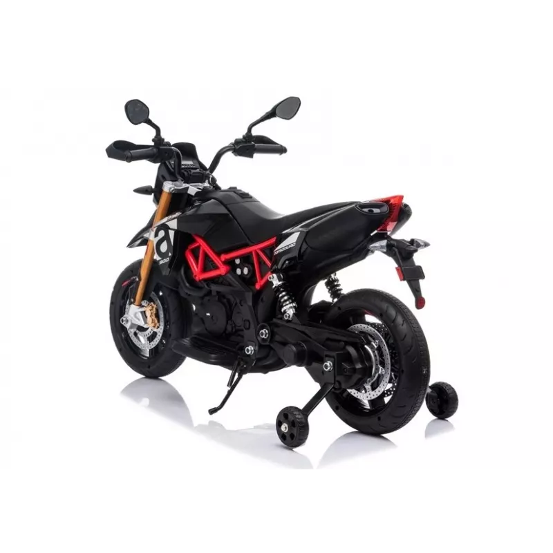 LEAN CARS Aprilia A007 Elektrisches Kinder-Motorrad Schwarz