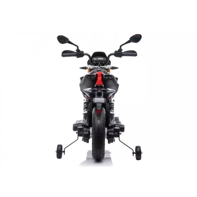 LEAN CARS Aprilia A007 Elektrisches Kinder-Motorrad Schwarz & Rot