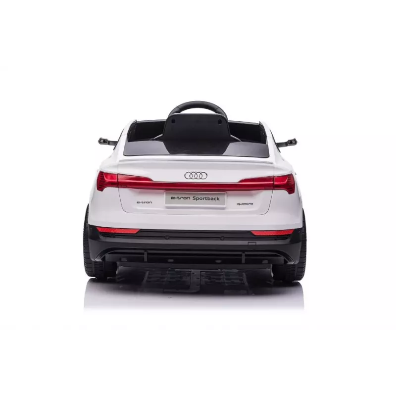 LEAN CARS Audi E-Tron Elektro-Kinderauto für Kinder Weiß QLS-6688 mit LED-Leuchten und MP3-Player