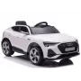 LEAN CARS Audi E-Tron Elektro-Kinderauto für Kinder Weiß QLS-6688 mit LED-Leuchten und MP3-Player