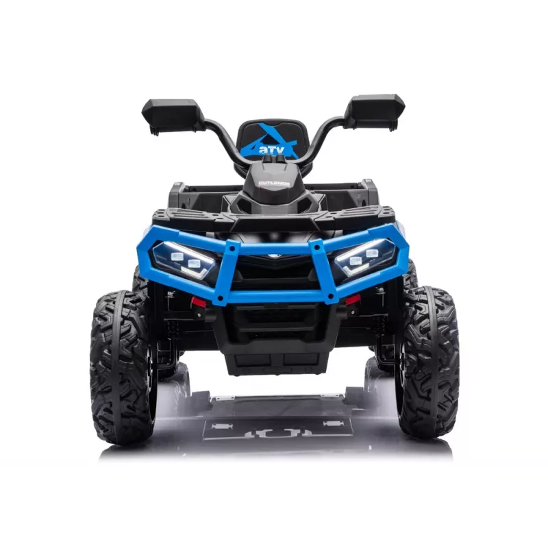 LEAN CARS Batteriebetriebenes Quad ATV 6 Räder mit Anhänger JC606 24V 4x4 Blau