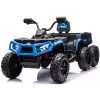 LEAN CARS Batteriebetriebenes Quad ATV 6 Räder mit Anhänger JC606 24V 4x4 Blau