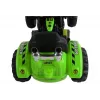 LEAN CARS Batteriebetriebener Traktor mit Heckkoffer, Bagger, Grün 3404