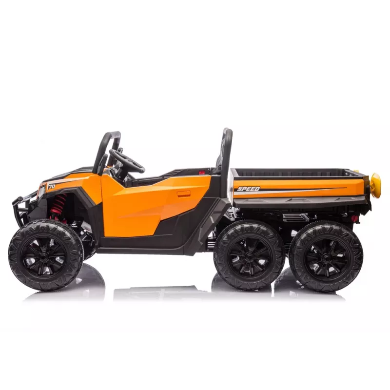 LEAN CARS Batteriebetriebenes Fahrzeug 6 Räder XB-1038A 4x4 24V Orange