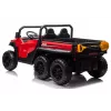 LEAN CARS Batteriebetriebenes Fahrzeug 6 Räder XB-1038A 4x4 24V Rot