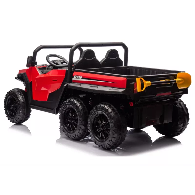 LEAN CARS Batteriebetriebenes Fahrzeug 6 Räder XB-1038A 4x4 24V Rot