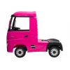 LEAN CARS Batteriebetriebenes Auto Mercedes Actros Truck Pink 4x4 mit MP3 LED Pilot