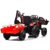 LEAN CARS Battery-Powered Excavator with Trailer SX2068 Red