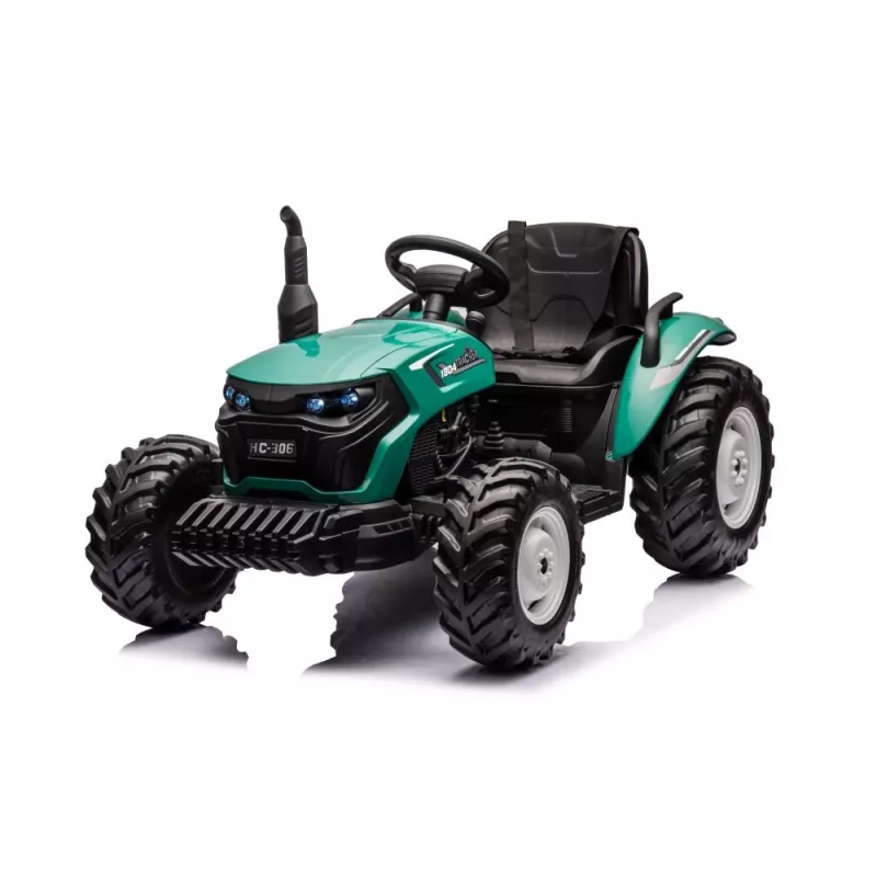 LEAN CARS Batteriebetriebener Trettraktor HC-306 Dunkelgrün 24V