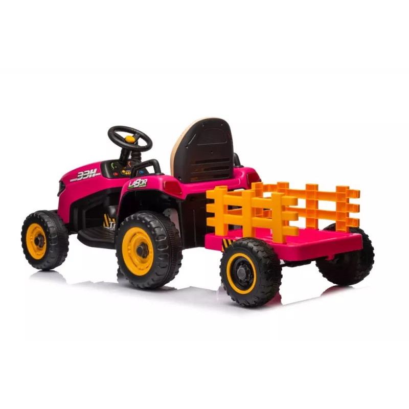 LEAN CARS Batteriebetriebener Traktor BBH-030 Pink