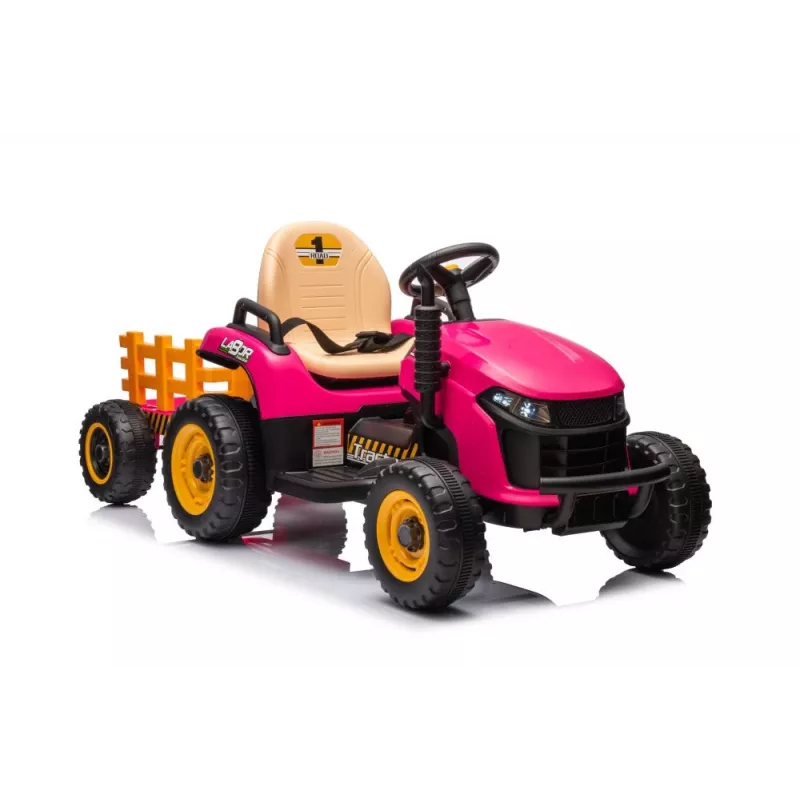 LEAN CARS Batteriebetriebener Traktor BBH-030 Pink