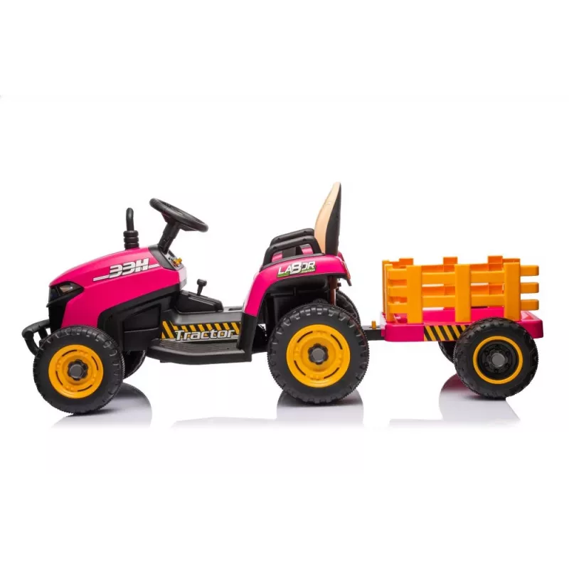 LEAN CARS Batteriebetriebener Traktor BBH-030 Pink
