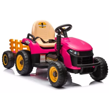 LEAN CARS Batteriebetriebener Traktor BBH-030 Pink