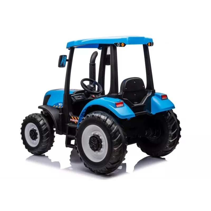 LEAN CARS Batterie-Traktor A011 24V Blau – Kinder-Elektroauto mit 2x200W Motoren, Fernbedienung, LED-Leuchten, Bluetooth