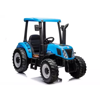 LEAN CARS Batterie-Traktor A011 24V Blau – Kinder-Elektroauto mit 2x200W Motoren, Fernbedienung, LED-Leuchten, Bluetooth
