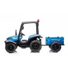 LEAN CARS Batterie-Traktor BLT-206 Blau 12V Fahrtraktor mit Anhänger und Fernbedienung