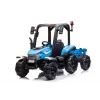 LEAN CARS Batterie-Traktor BLT-206 Blau 12V Fahrtraktor mit Anhänger und Fernbedienung
