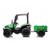 LEAN CARS Batterie-Traktor BLT-206 Grün mit abnehmbarem Anhänger, 12V Kinderfahrzeug für 3-8 Jahre, 2x45W, EVA-Räder, Fernbedienung