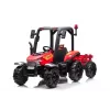 LEAN CARS Batterie-Traktor BLT-206 Rot, 12V 7Ah, 2x35W, Kinder-Elektroauto mit Fernbedienung und Anhänger