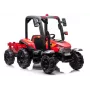 LEAN CARS Batterie-Traktor BLT-206 Rot, 12V 7Ah, 2x35W, Kinder-Elektroauto mit Fernbedienung und Anhänger