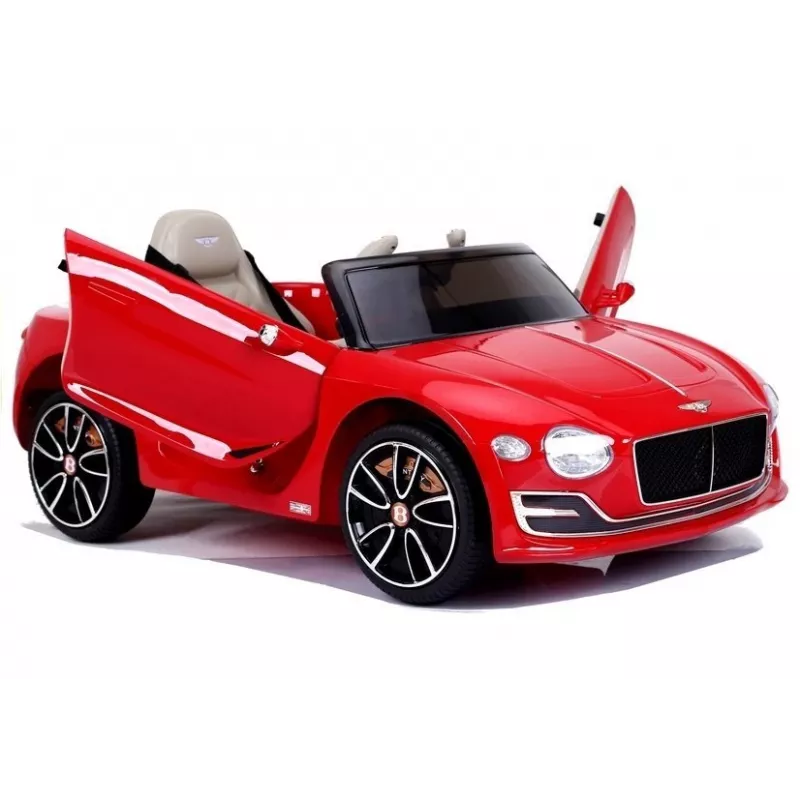 LEAN CARS Bentley Continental GT 12V Elektro-Kinderauto - Rot lackiert