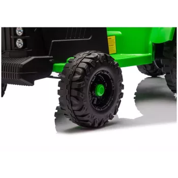 LEAN CARS CH9959B Batteriebetriebener Traktor mit Anhänger Hellgrün 24V