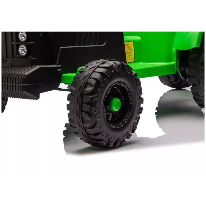 LEAN CARS CH9959B Batteriebetriebener Traktor mit Anhänger Hellgrün 24V