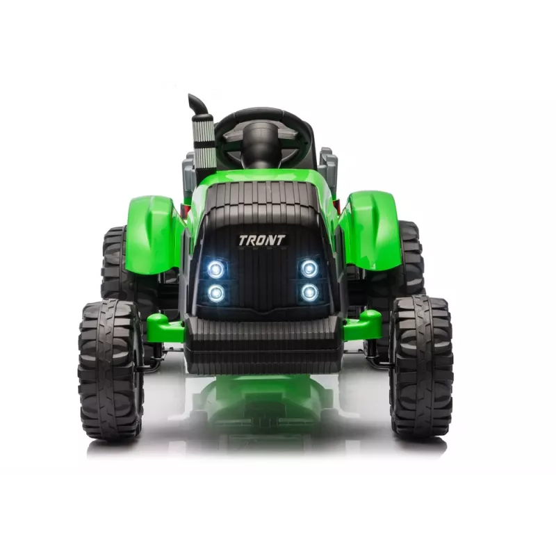 LEAN CARS CH9959B Batteriebetriebener Traktor mit Anhänger Hellgrün 24V