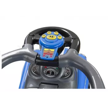 LEAN CARS Coupe Car Manual Ride On mit Elternschiebegriff - Blau